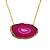 Colar Chapa de Pedra Ágata Rosa com Dourado - Imagem 2