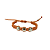 Pulseira Macramê Regulável Rose Gold 3 Bolinhas Prata  - PS510RG - Imagem 1