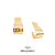 Brinco Argola Listrada Dourada- BM1489DR - Imagem 1