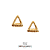 Brinco Triângulo Dourado Listrado BG1552 - Imagem 1