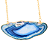 Colar Chapa de Pedra Ágata Azul  com Dourado MODELO D - CL501D - Imagem 1