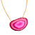 Colar Chapa de Pedra Ágata Rosa com Dourado - CL305B - Imagem 4