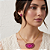 Colar Chapa de Pedra Ágata Rosa com Dourado - CL305B - Imagem 3