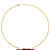 Colar Chapa de Pedra Ágata Rosa com Dourado - Imagem 2