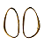 Brinco Oval Vazado Dourado BG1749 - Imagem 1
