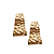 Brinco Retangular Pontilhado Dourado BG1810 - Imagem 1
