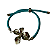 Pulseira Regulável Fio Especial Azul com Flor Prata 657P - Imagem 1
