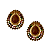 Brinco Gota de Strass Colorido com Pedra Marrom BM1886 - Imagem 1
