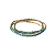 Pulseira de Strass Elástica Dourada Azul Furta-Cor 677P - Imagem 1