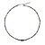Choker de cristais azul marinho, lilás, dourado e hematita CL580 - Imagem 1