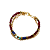 Pulseira de Cristais Verde Água, Rubi e Dourado com Pedras Naturais Azuis e Corrente Dourada 669P - Imagem 1