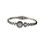 Bracelete de Aço Prata Círculos com Madre Pérola e Cristal 709P - Imagem 1