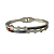 Bracelete de Aço Prata com Pedras Coloridas - Imagem 1