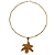 Colar Dourado com Pingente De Flor Nude CL669 - Imagem 1