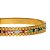 Bracelete de Aço Dourado Pontilhado com Zircônias Coloridas - Imagem 2