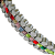 Bracelete de Aço Prata Pontilhado com Zircônias Coloridas - Imagem 2