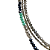 Colar Triplo de Cristais Azul Marinho, Cinza e Turquesa com Corrente Prata CL695 - Imagem 2