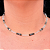 Choker de Cristais Transparentes com Hematita Dourada e Pedras Naturais Brancas e Pretas CL713 - Imagem 3