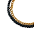 Pulseira de Cristais Preto com Corrente Dourada 750P - Imagem 2
