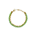 Pulseira de Cristais Verde Folha com Corrente Dourada - Imagem 1