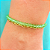 Pulseira de Cristais Verde Folha com Corrente Dourada - Imagem 2