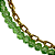 Pulseira de Cristais Verde Folha com Corrente Dourada - Imagem 3