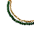 Pulseira de Cristais Verde Floresta com Corrente Dourada 754P - Imagem 2