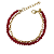 Pulseira de Cristais Marsala com Corrente Dourada 755P - Imagem 1