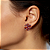 Brinco Redondo de Strass Rosa Pink, Laranja e Rosa Opal BF1245 - Imagem 2