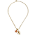 Colar Dourado com Pingente de Coral e Estrela-do-mar CL715 - Imagem 1