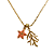 Colar Dourado com Pingente de Coral e Estrela-do-mar CL715 - Imagem 2