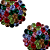 Brinco Redondo de Strass Colorido BF1249 - Imagem 2