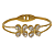 Bracelete de Aço Dourado com Flor de Cristais 761P - Imagem 1