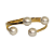 Bracelete de Aço Dourado com Esferas de Pérola 762P - Imagem 1