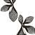 Brinco Meia Flor Prata com Strass BG2019 - Imagem 2