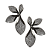Brinco Meia Flor Prata com Strass BG2019 - Imagem 1