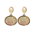 Brinco Dourado de Aço Oval com Madre Pérola BM2028 - Imagem 1