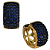 Argola Pequena Dourada com Zircônias Azul Marinho BF1260 - Imagem 2