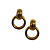 Brinco de Aço Argolinhas Douradas Penduradas BF1263 - Imagem 1