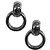 Brinco de Aço Argolinhas Prata Penduradas BF1264 - Imagem 2