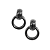 Brinco de Aço Argolinhas Prata Penduradas BF1264 - Imagem 1