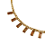 Colar de Aço Dourado com Pingentes de Cristal Rosê CL742 - Imagem 2