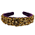 Tiara de Luxo Larga Roxa com Pedrarias e Pingentes Dourado T441 - Imagem 1