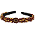 Tiara de Luxo Fina Preta Marsala com Dourado T444 - Imagem 1