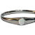 Bracelete de Aço Prata com Madre Pérola 774P - Imagem 2