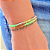 Pulseira 3 voltas com Cristais Candy e Corrente Prata 776P - Imagem 1