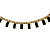 Colar de Aço Dourado com Pingentes de Cristal Preto CL759 - Imagem 3