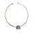 Choker de Aço Prata com Pingente Quadrado CL762 - Imagem 1