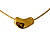 Choker de Aço Dourada com Pingente Orgânico CL763 - Imagem 3