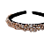Tiara Bordada de Luxo Fina Preta de Cristais Dourado, Rosê e Furta-cor T446 - Imagem 2